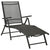 3 Piece Garden Lounge Set Textilene and Aluminium Black