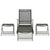 3 Piece Garden Lounge Set Textilene and Aluminium Silver