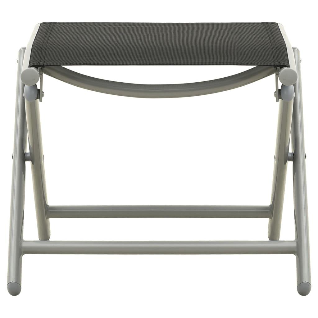 3 Piece Garden Lounge Set Textilene and Aluminium Silver