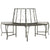 Garden Half Round Tree Bench 160 cm Steel