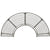 Garden Half Round Tree Bench 160 cm Steel