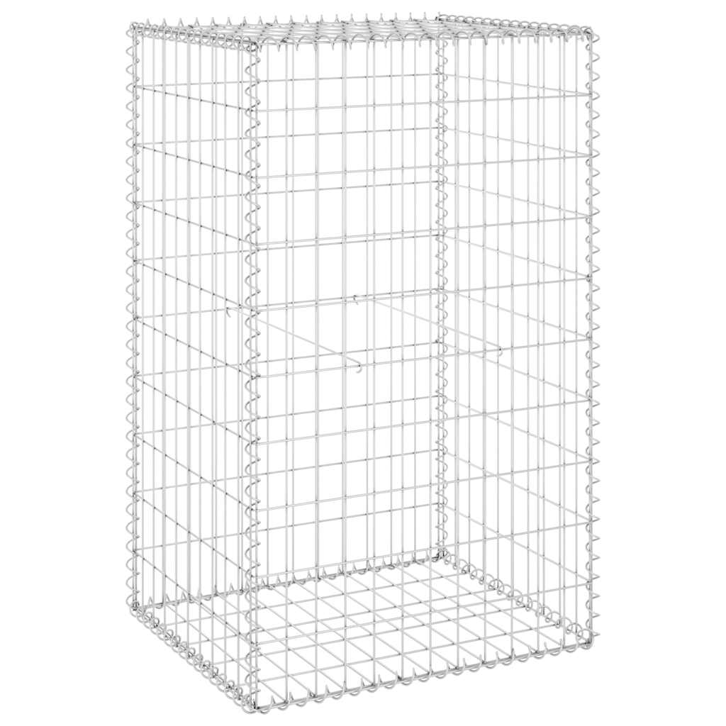 Gabion Wall with Covers Galvanised Steel 60x50x100 cm