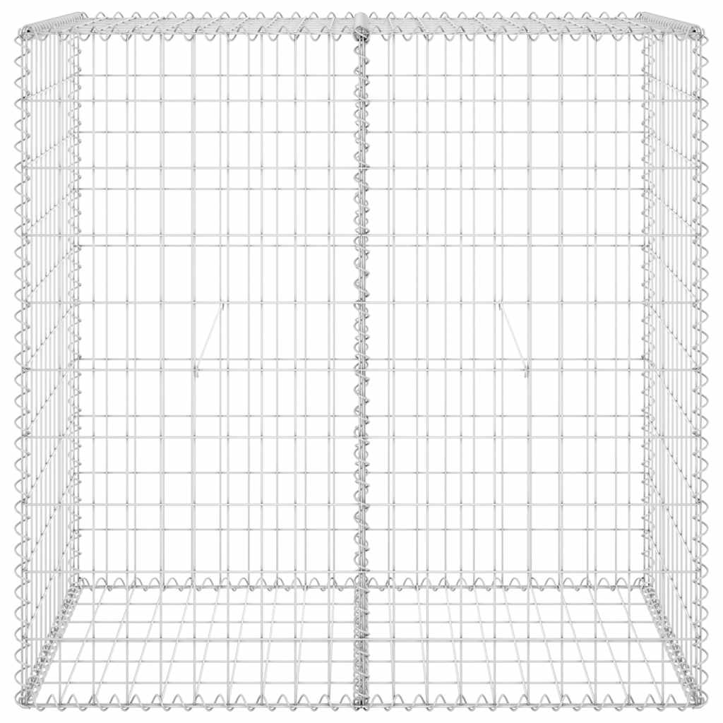 Gabion Wall with Covers Galvanised Steel 100x60x100 cm