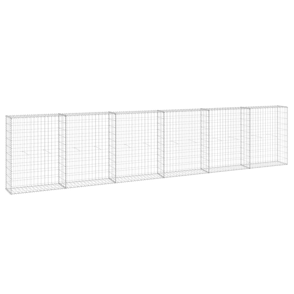 Gabion Wall with Covers Galvanised Steel 300x30x100 cm