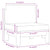 Middle Sofas 2 pcs with Cream White Cushions Solid Acacia Wood