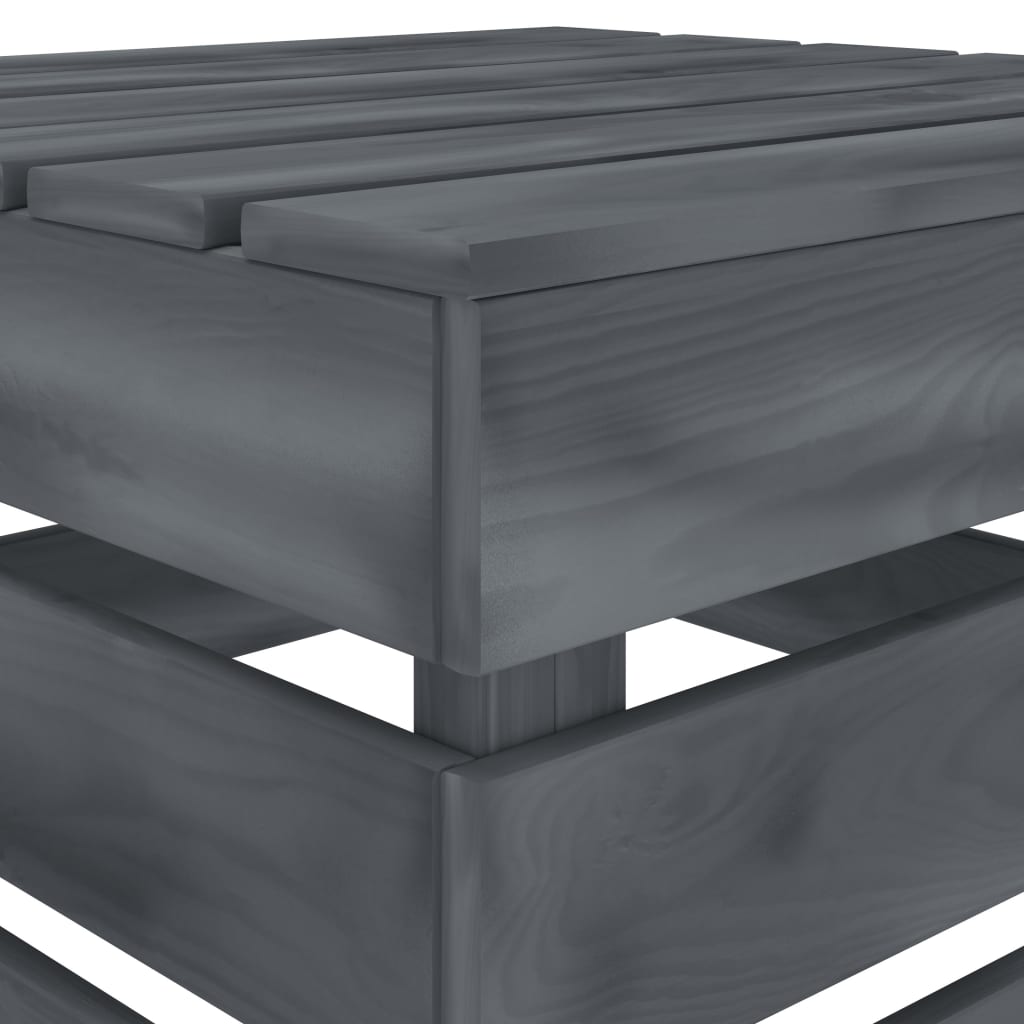 Garden Pallet Table Grey Wood