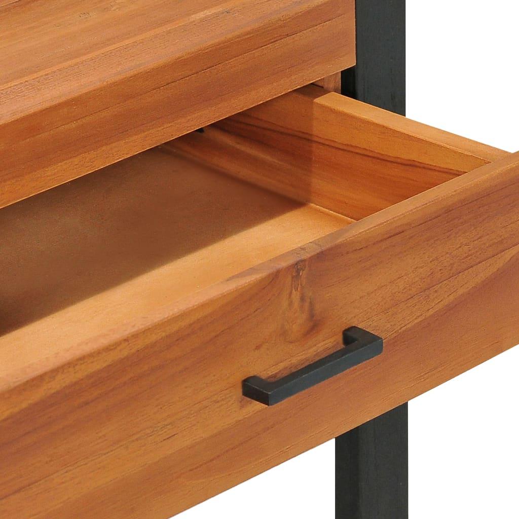 Desk with 2 Drawers 100x40x75 cm Teak Wood