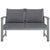 Garden Bench 120 cm with Dark Grey Cushion Solid Acacia Wood