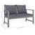 Garden Bench 120 cm with Dark Grey Cushion Solid Acacia Wood