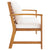 Garden Bench 120 cm with Cream Cushion Solid Acacia Wood