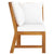 3 Piece Garden Lounge Set with Cream Cushion Solid Acacia Wood