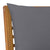 Garden Bench 114.5 cm with Dark Grey Cushion Solid Acacia Wood