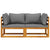 Sectional Corner Sofas 2 pcs with Cushions Dark Grey