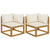 Sectional Corner Sofas 2 pcs with Cushions Cream White