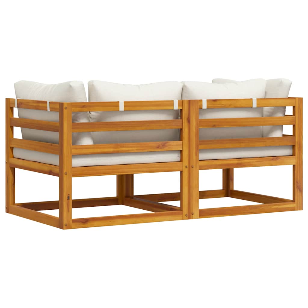 Sectional Corner Sofas 2 pcs with Cushions Cream White