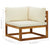 Sectional Corner Sofas 2 pcs with Cushions Cream White