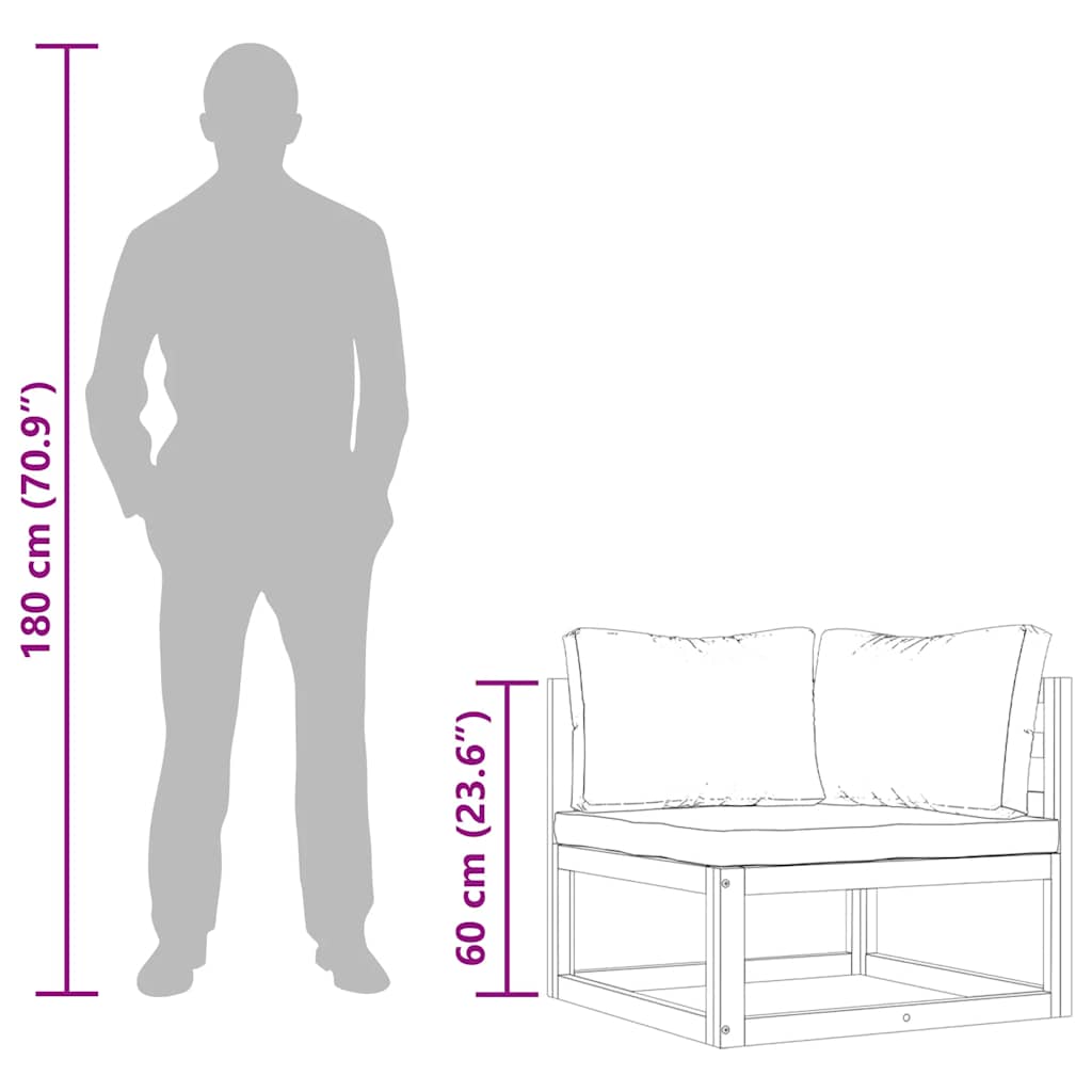 Sectional Corner Sofas 2 pcs with Cushions Cream White