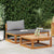 3 Piece Garden Lounge Set with Cushions Solid Acacia Wood