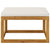 3 Piece Garden Lounge Set with Cream Cushions Solid Acacia Wood