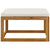 3 Piece Garden Lounge Set with Cream Cushions Solid Acacia Wood