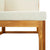 Sectional Corner Sofa & Cream White Cushion Solid Acacia Wood
