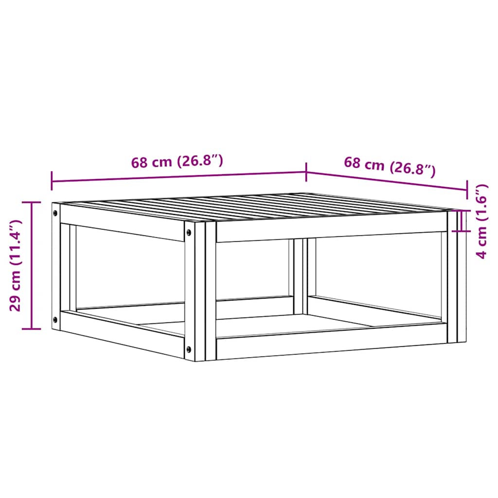 Coffee Table 68x68x29 cm Solid Acacia Wood