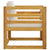 Garden Chair with Cream Cushions Solid Acacia Wood