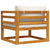 Garden Chair with Cream Cushions Solid Acacia Wood