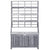 Storage Box with Trellis Grey 99x55x160 cm Solid Acacia Wood