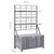 Storage Box with Trellis Grey 99x55x160 cm Solid Acacia Wood