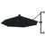 Wall-mounted Garden Parasol with LEDs 300 cm Black