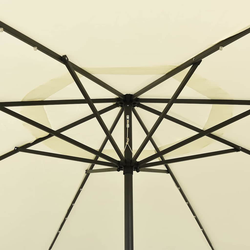 Garden Parasol with LED Lights 400 cm Sand