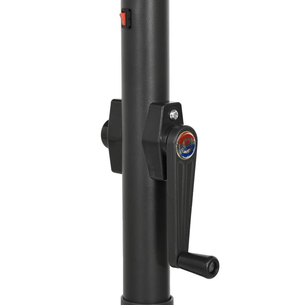 Garden Parasol with LED Lights Azure Blue 200x211 cm Aluminium