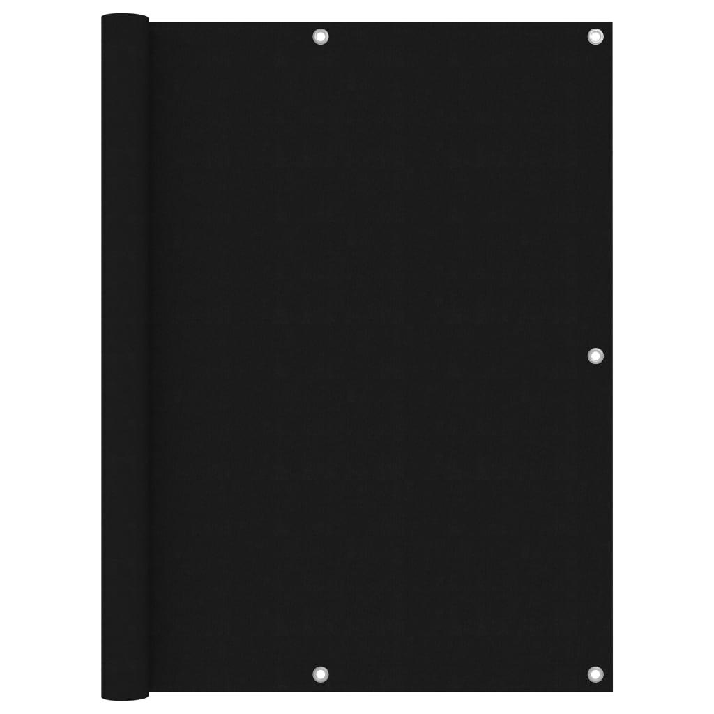 Balcony Screen Black 120x400 cm Oxford Fabric