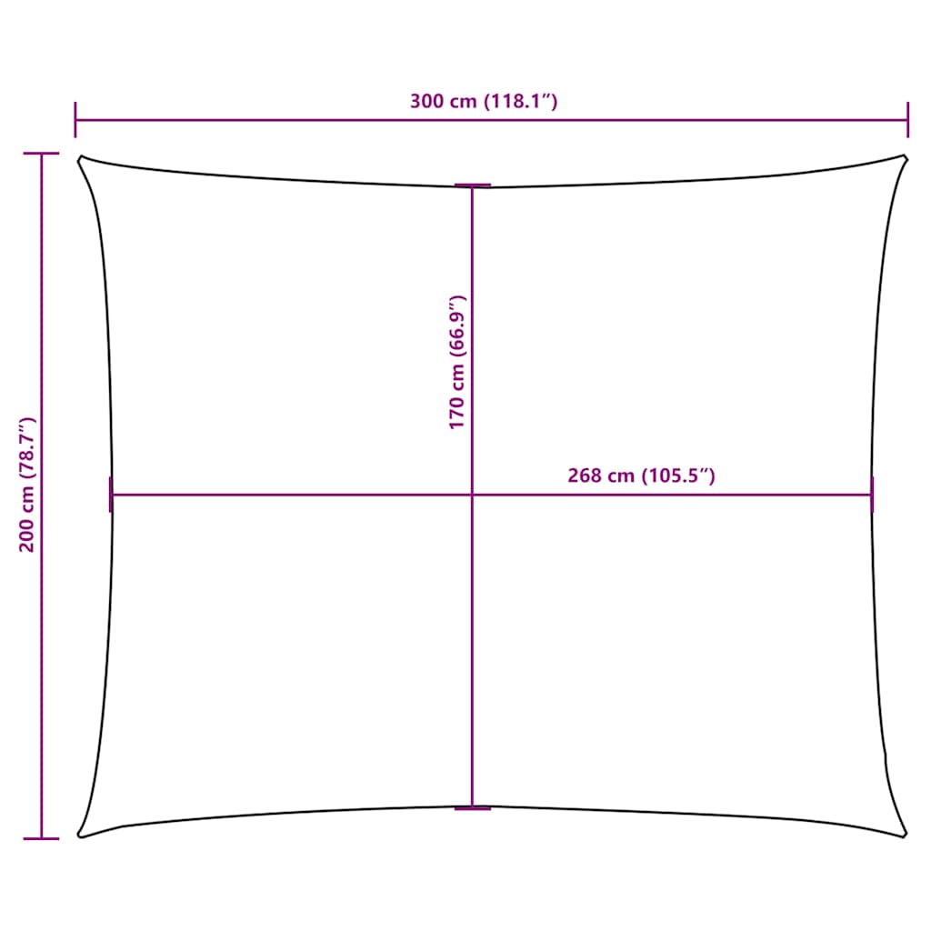 Sunshade Sail Oxford Fabric Rectangular 2x3 m Cream