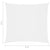 Sunshade Sail Oxford Fabric Square 2x2 m White