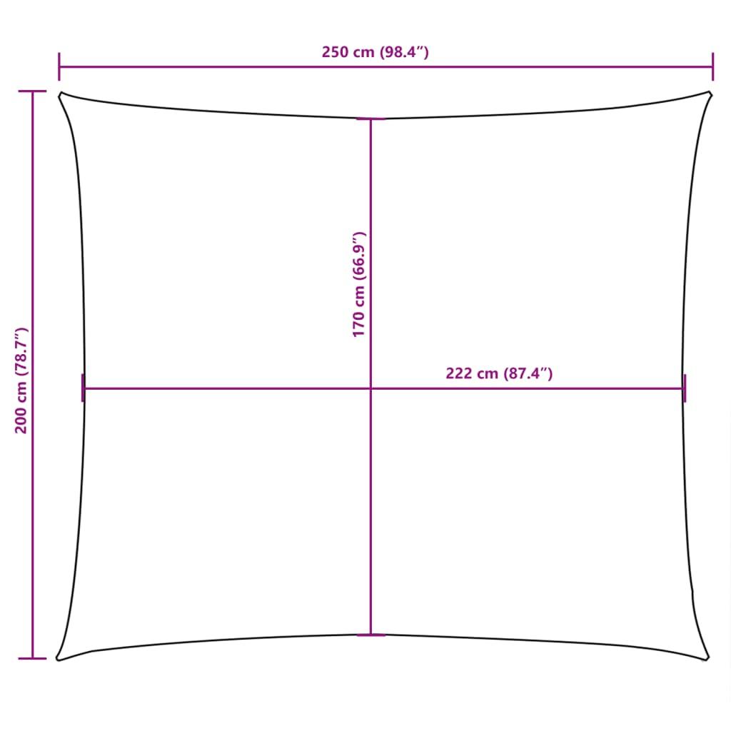 Sunshade Sail Oxford Fabric Rectangular 2x2.5 m White