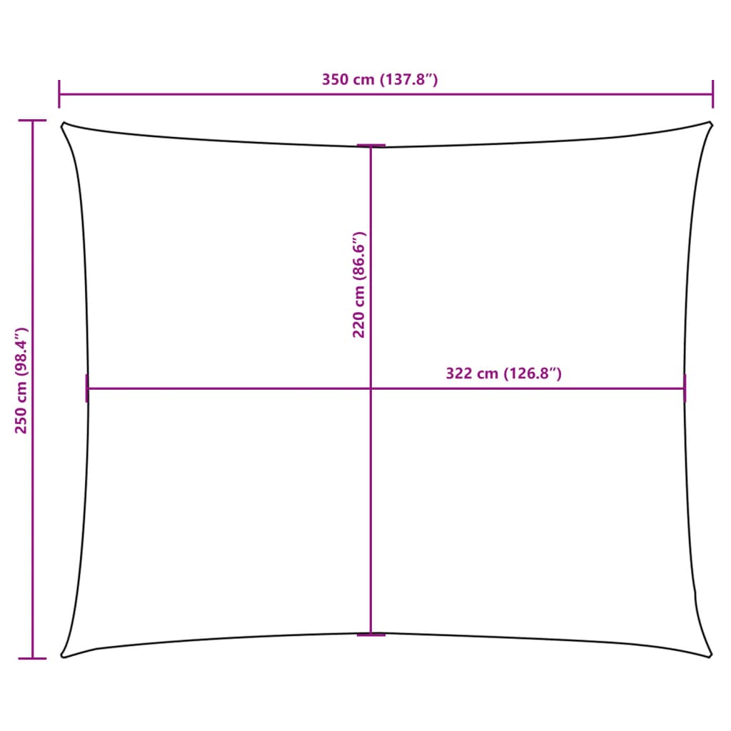 Sunshade Sail Oxford Fabric Rectangular 2.5x3.5 m White