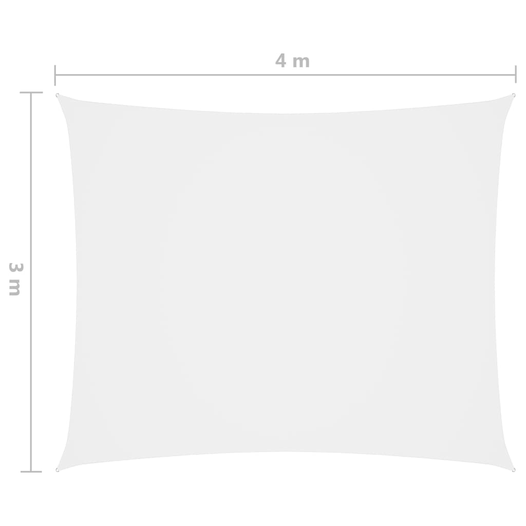 Sunshade Sail Oxford Fabric Rectangular 3x4 m White