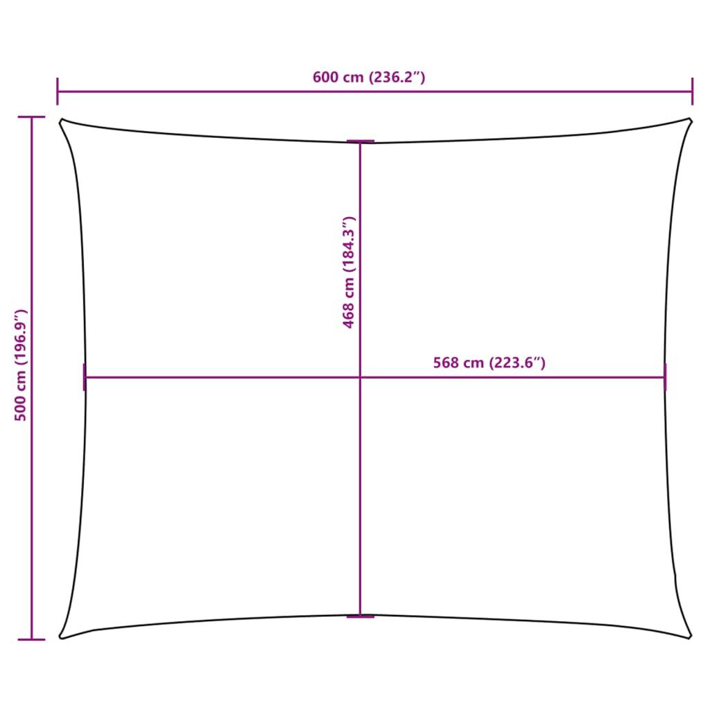 Sunshade Sail Oxford Fabric Rectangular 5x6 m White