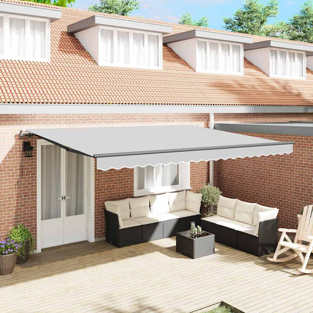 Awning Frame Manual Anthracite 500 x 300 cm Aluminium