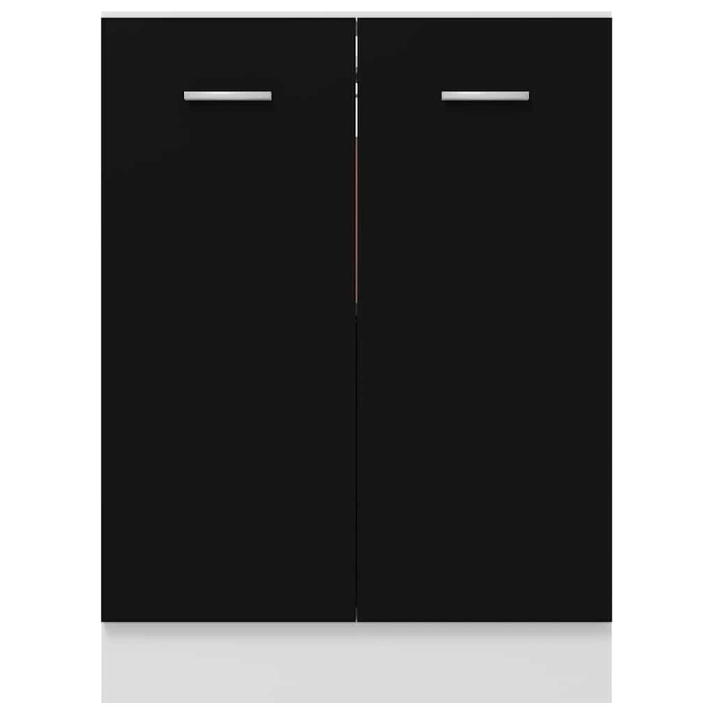 Bottom Cabinet Lyon Black 60x46x81.5 cm Engineered Wood