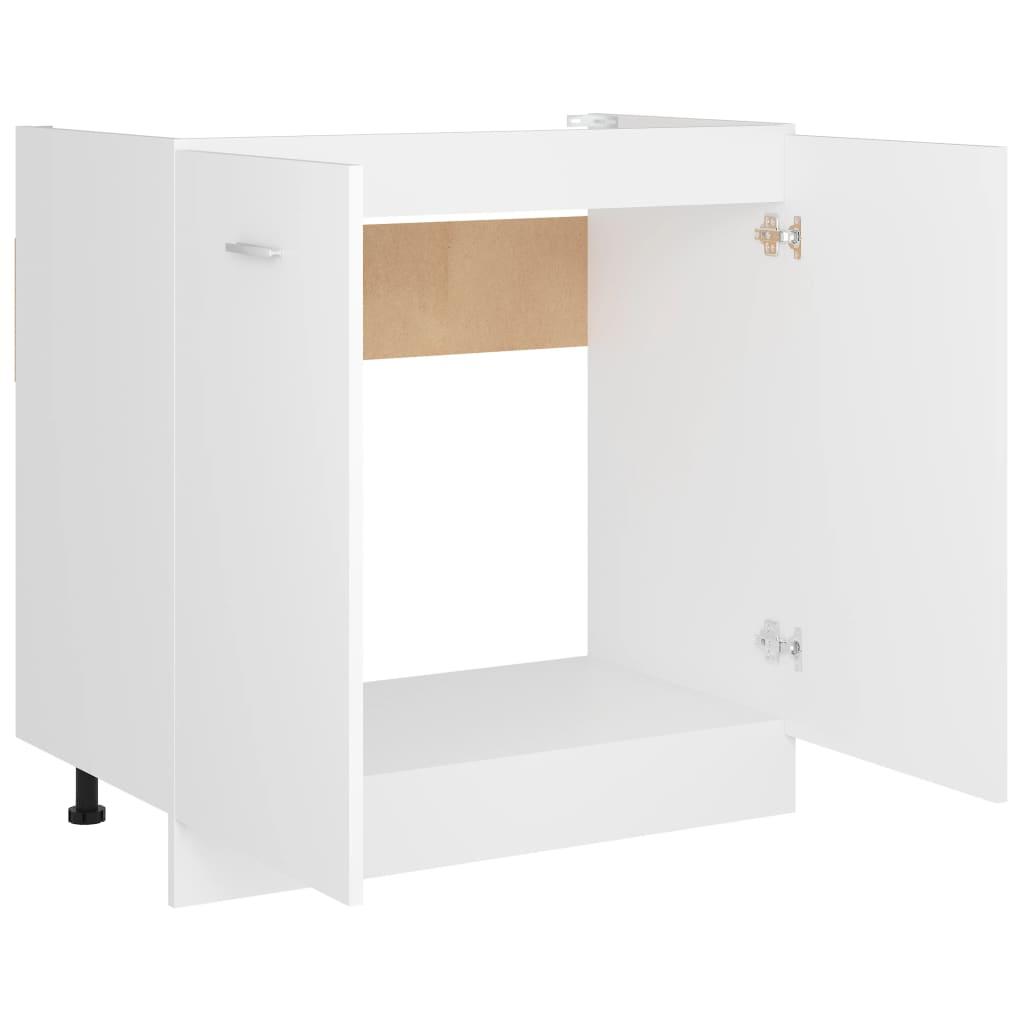 Sink Bottom Cabinet Lyon White 80x46x81.5 cm Engineered Wood