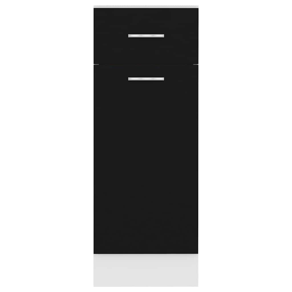 Drawer Bottom Cabinet Lyon Black 30x46x81.5 cm Engineered Wood