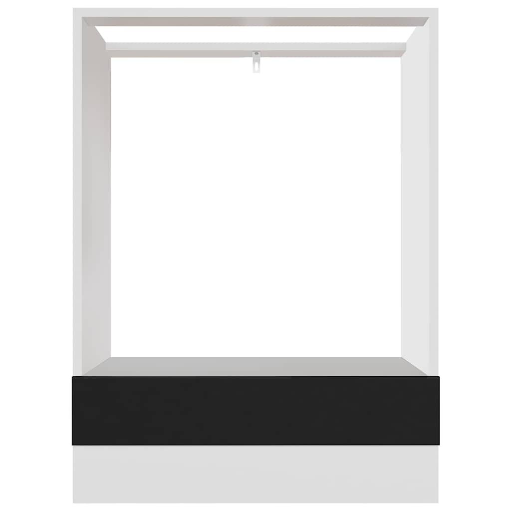 Oven Cabinet Lyon Black 60x46x81.5 cm Engineered Wood