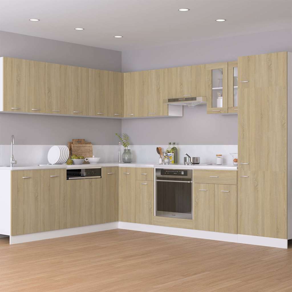 Hanging Glass Cabinet "Lyon" Sonoma Oak 60x31x60 cm