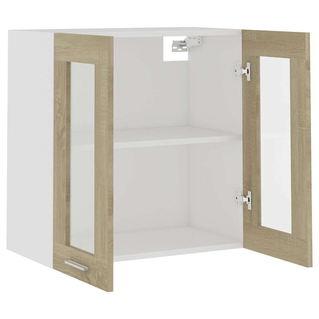 Hanging Glass Cabinet "Lyon" Sonoma Oak 60x31x60 cm