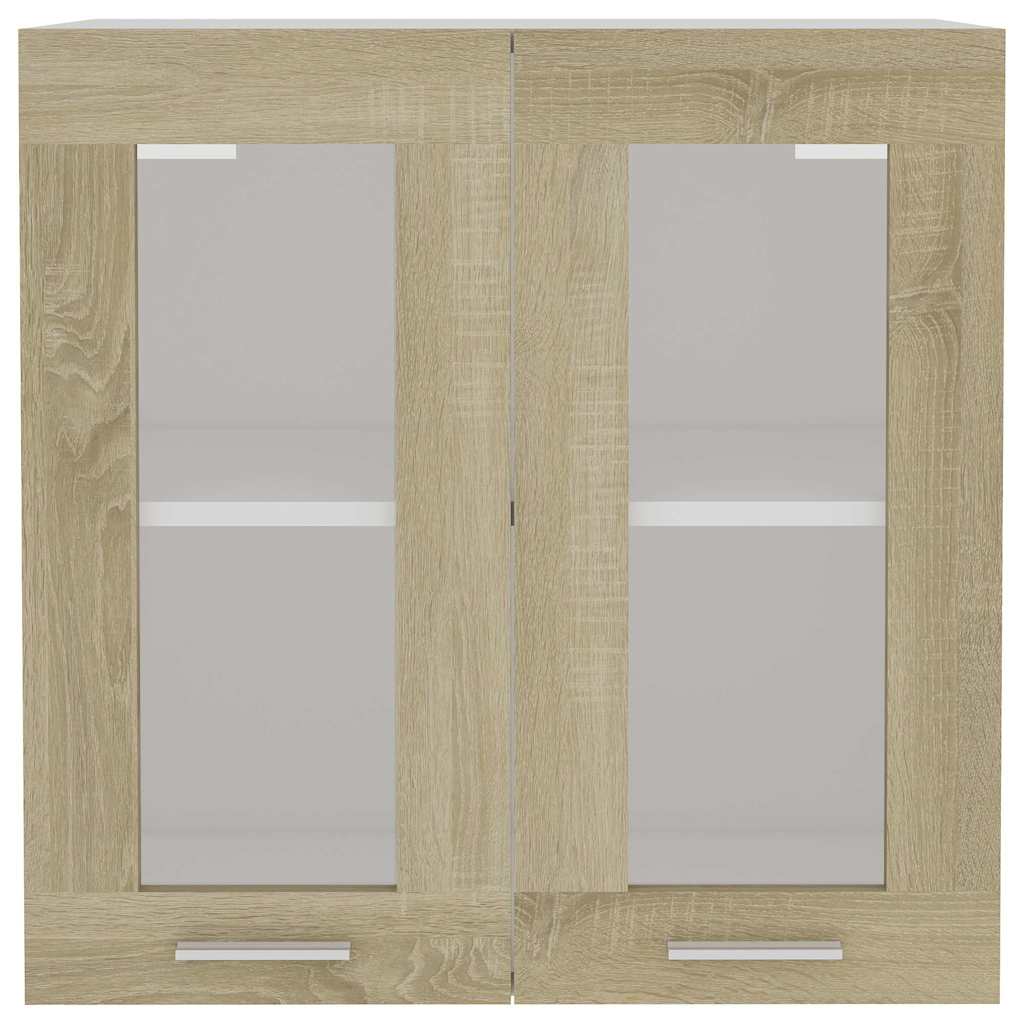 Hanging Glass Cabinet "Lyon" Sonoma Oak 60x31x60 cm