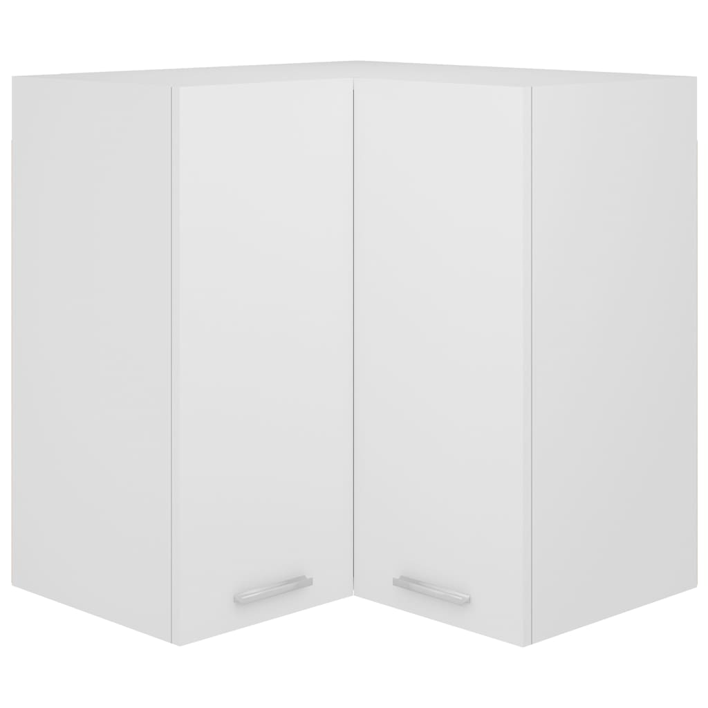 Hanging Corner Cabinet Lyon White 57x57x60 cm Engineered Wood