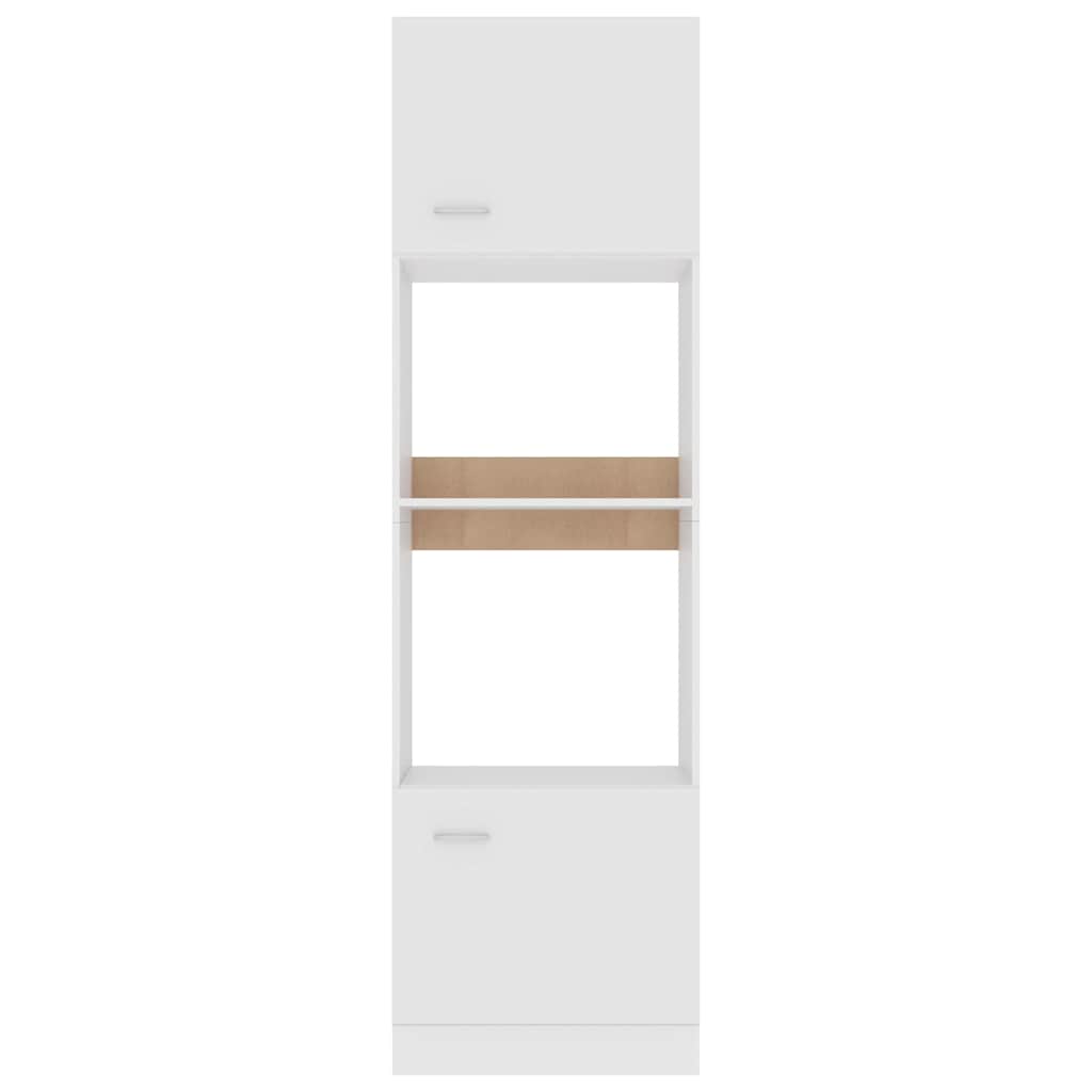Microwave Cabinet Lyon White 60x57x207 cm Engineered Wood